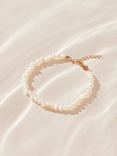 Next Freshwater Pearl Waterproof Stainless Steel Anklet- Buy online at McGrocer