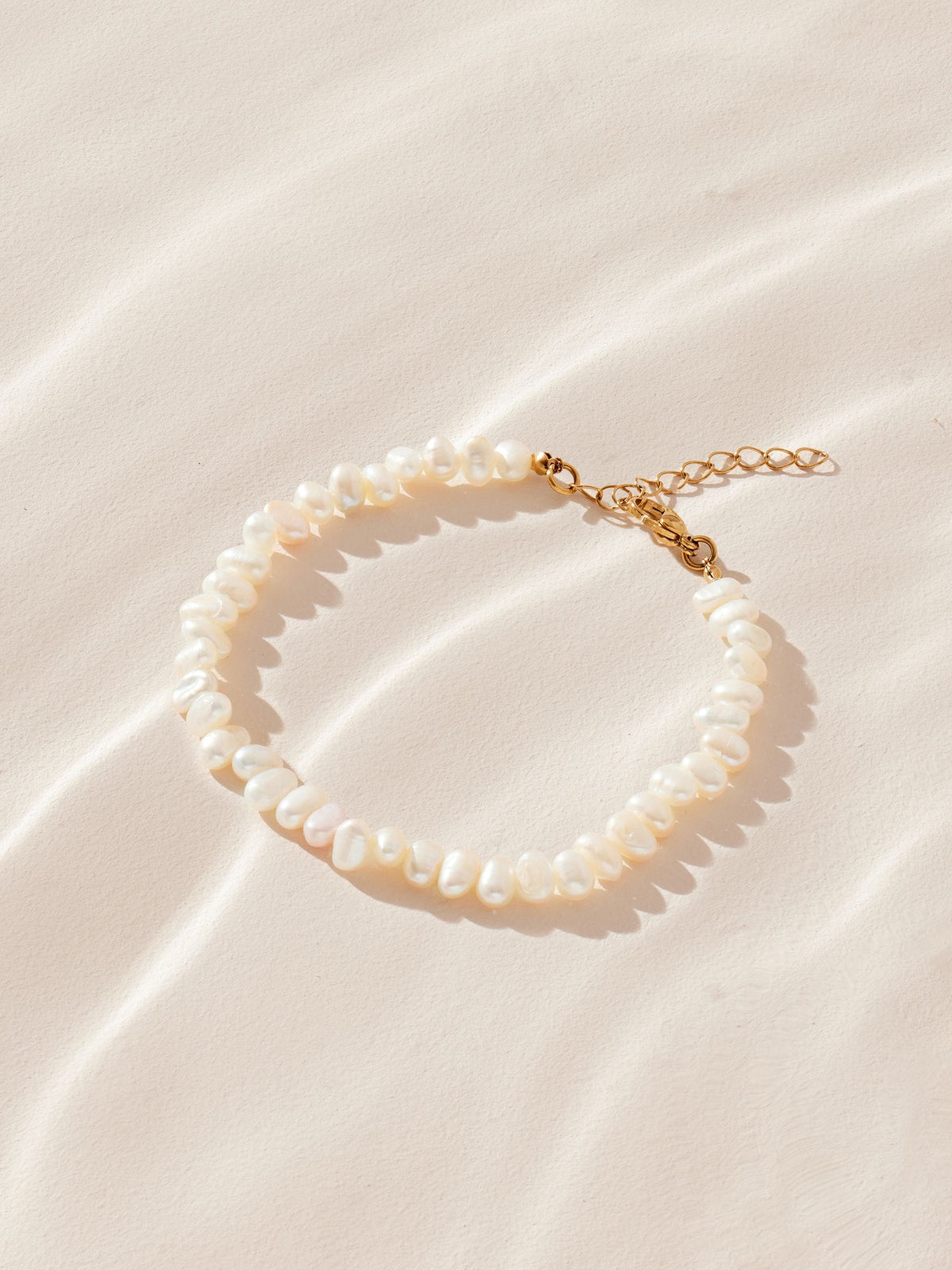 Freshwater pearl waterproof stainless steel anklet (British brand)