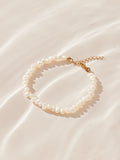 Freshwater pearl waterproof stainless steel anklet (British brand)