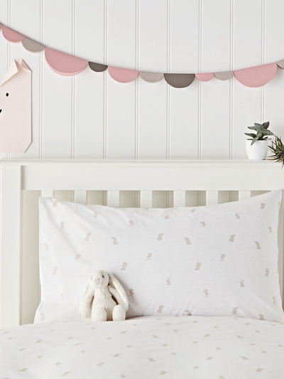 Next The White Company Sleepy Bunny Pink Bed Linen Set Single- Buy online at McGrocer