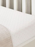 The White Company pink dusty pink star single fitted sheet (British brand)