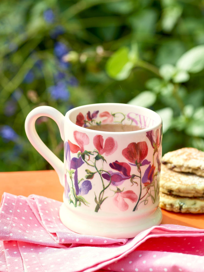 Emma Bridgewater Cream Sweet Pea Multi 1/2 Pint Mug