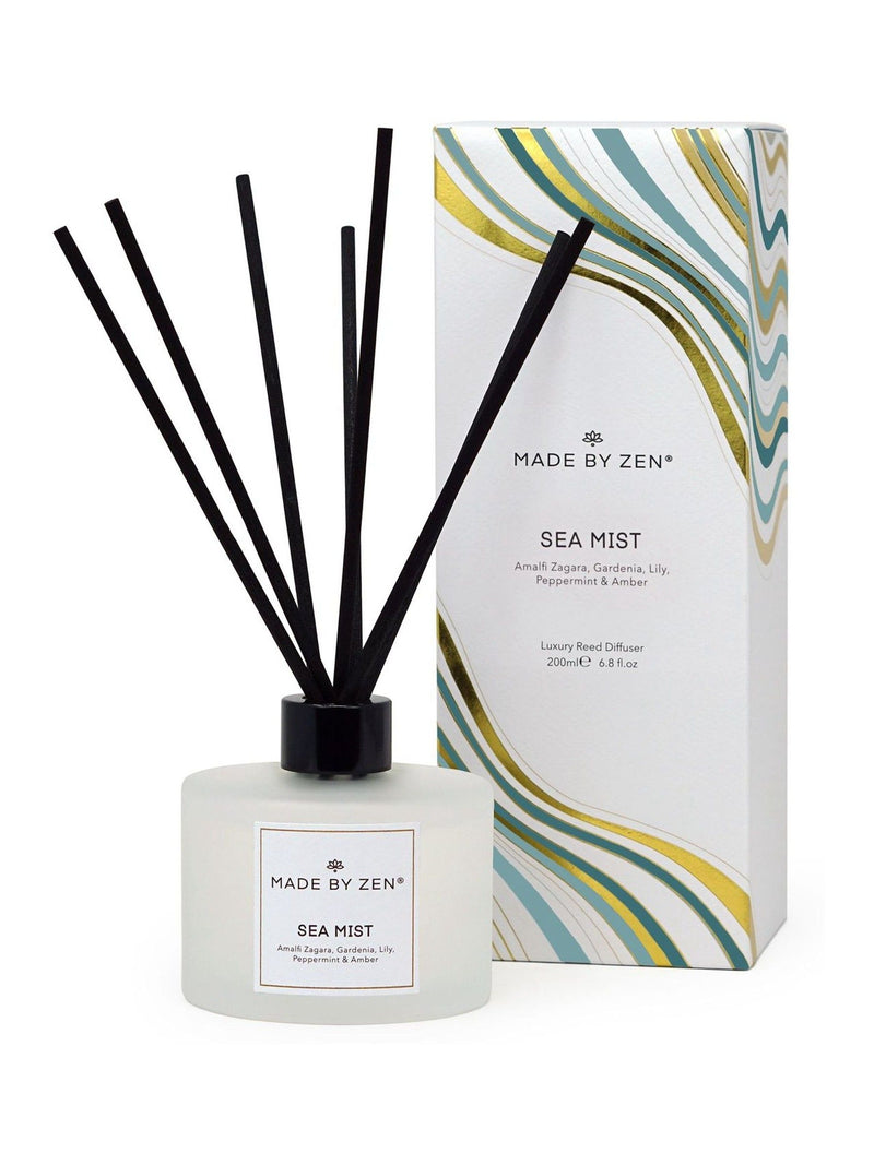 Made by Zen Sea Mist reed diffuser, imported from the UK