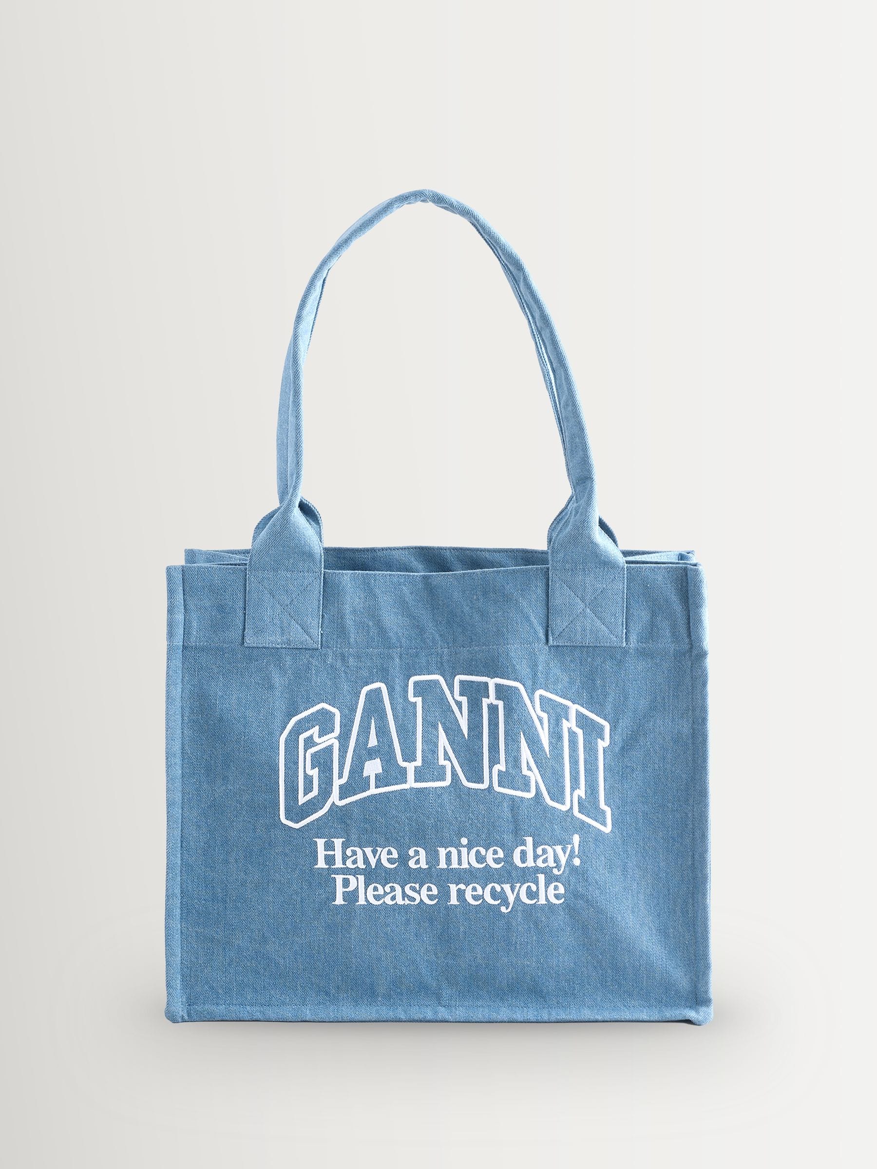 GANNI blue Easy Shopper denim bag - British product