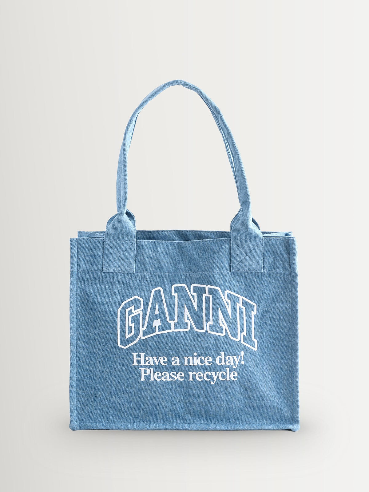 GANNI blue Easy Shopper denim bag - British product