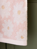 Pink Daisy 100% cotton bathroom towel set (British brand)