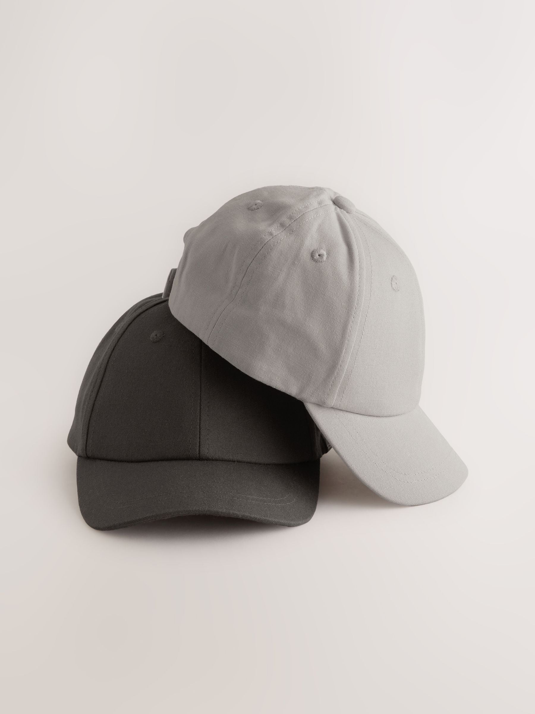 Grey/Charcoal baseball caps for kids 2 pack, 100% cotton, UK version