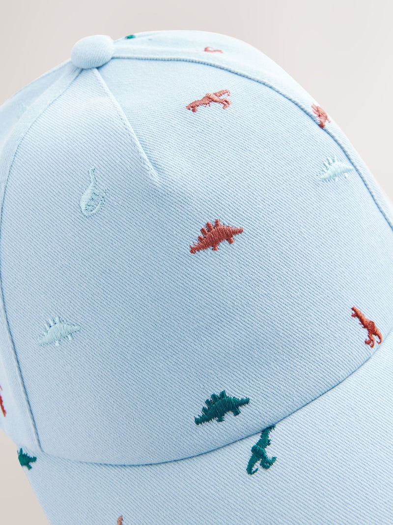 Dino embroidered baseball cap for children, 100% cotton (British brand)