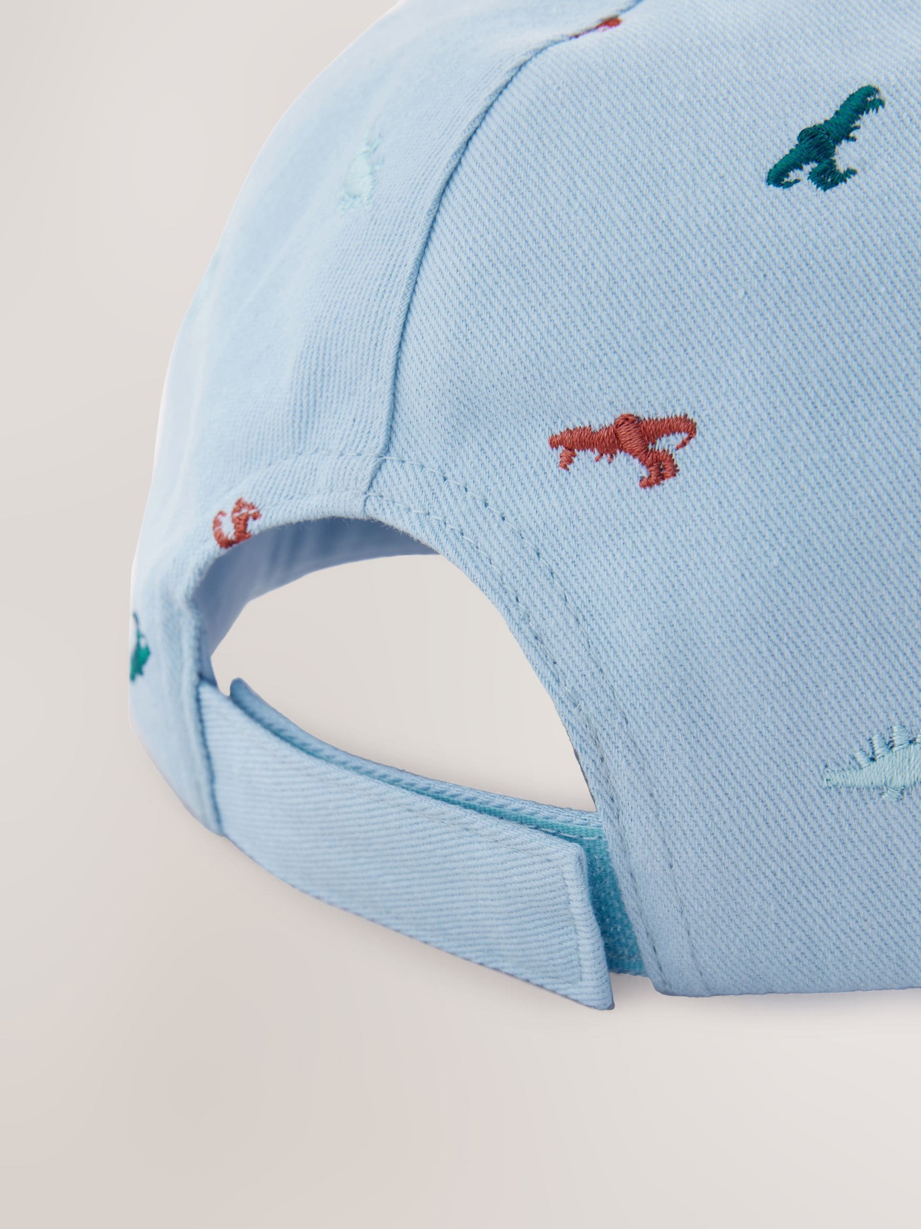 Dino embroidered baseball cap for children, 100% cotton (British brand)