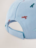 Dino embroidered baseball cap for children, 100% cotton (British brand)