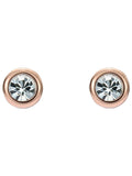 Ted Baker gold tone clear crystal stud earrings 0.4cm (British brand)