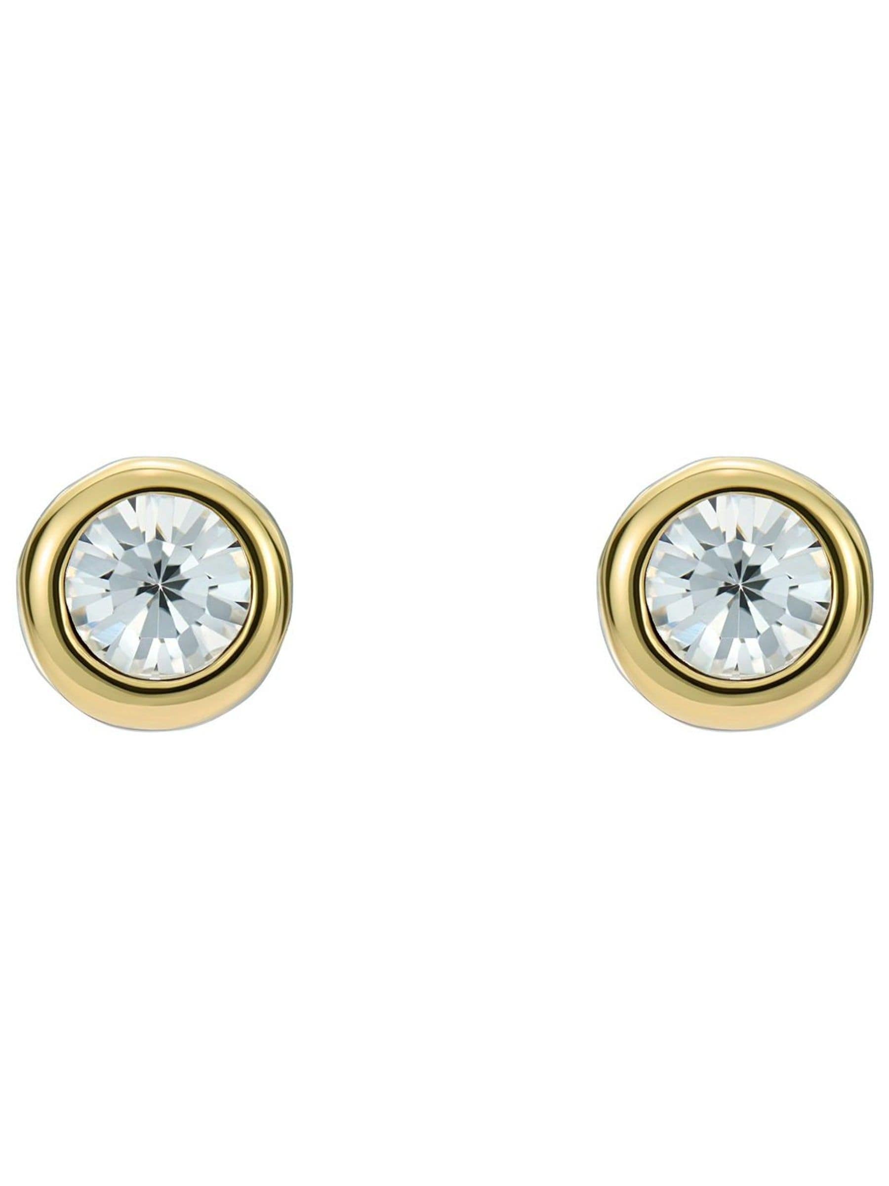 Ted Baker gold tone clear crystal stud earrings 0.4cm (British brand)