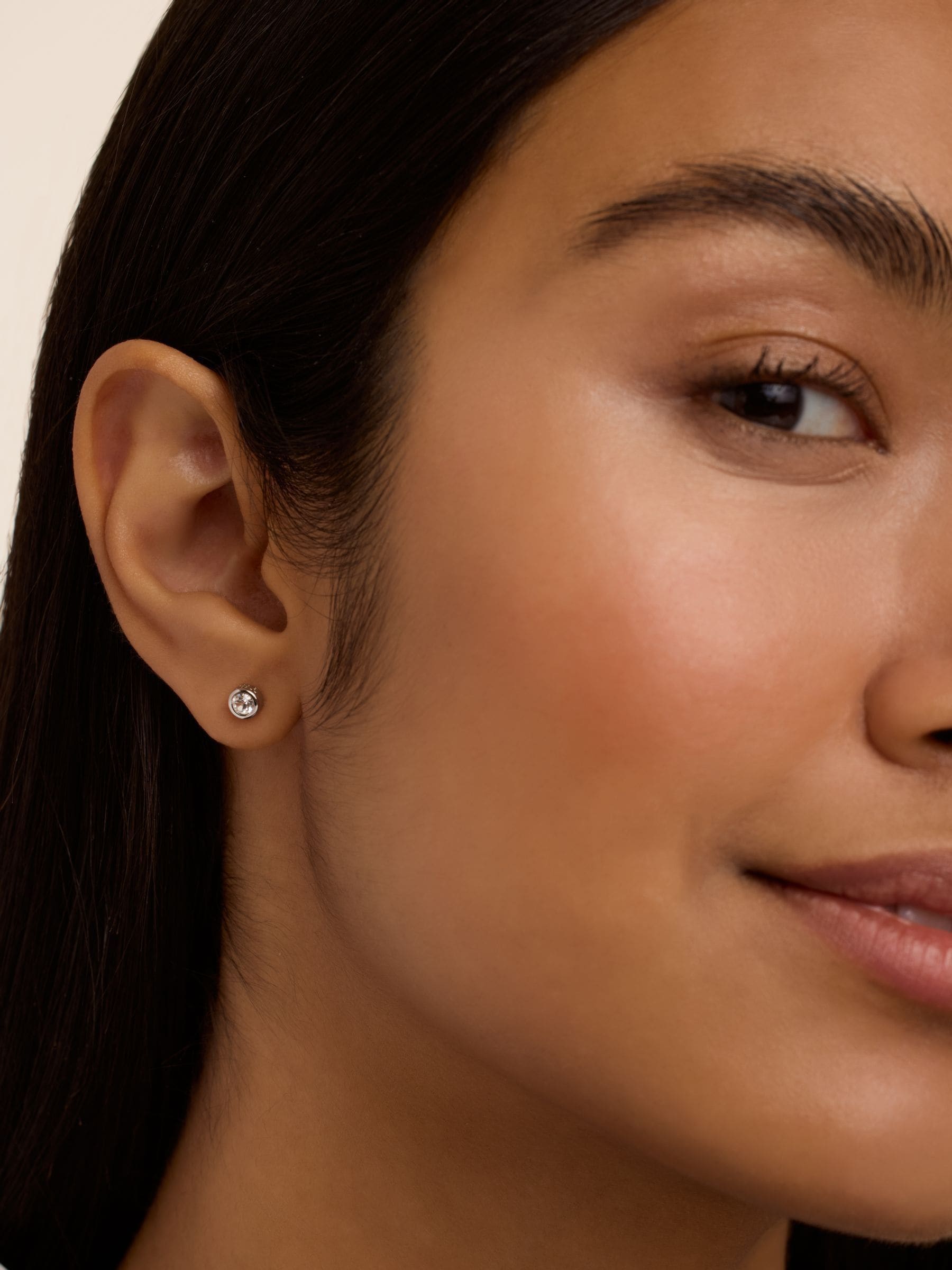 Ted Baker Gold Tone Clear Crystal Stud Earrings