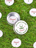 Oakdene personalised golf ball markers set of 10 in tin - British product