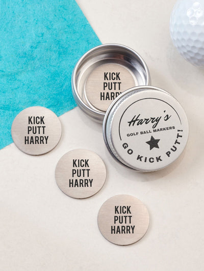 Next Oakdene Personalised Golf Ball Markers Gift Set - 4 Markers- Buy online at McGrocer