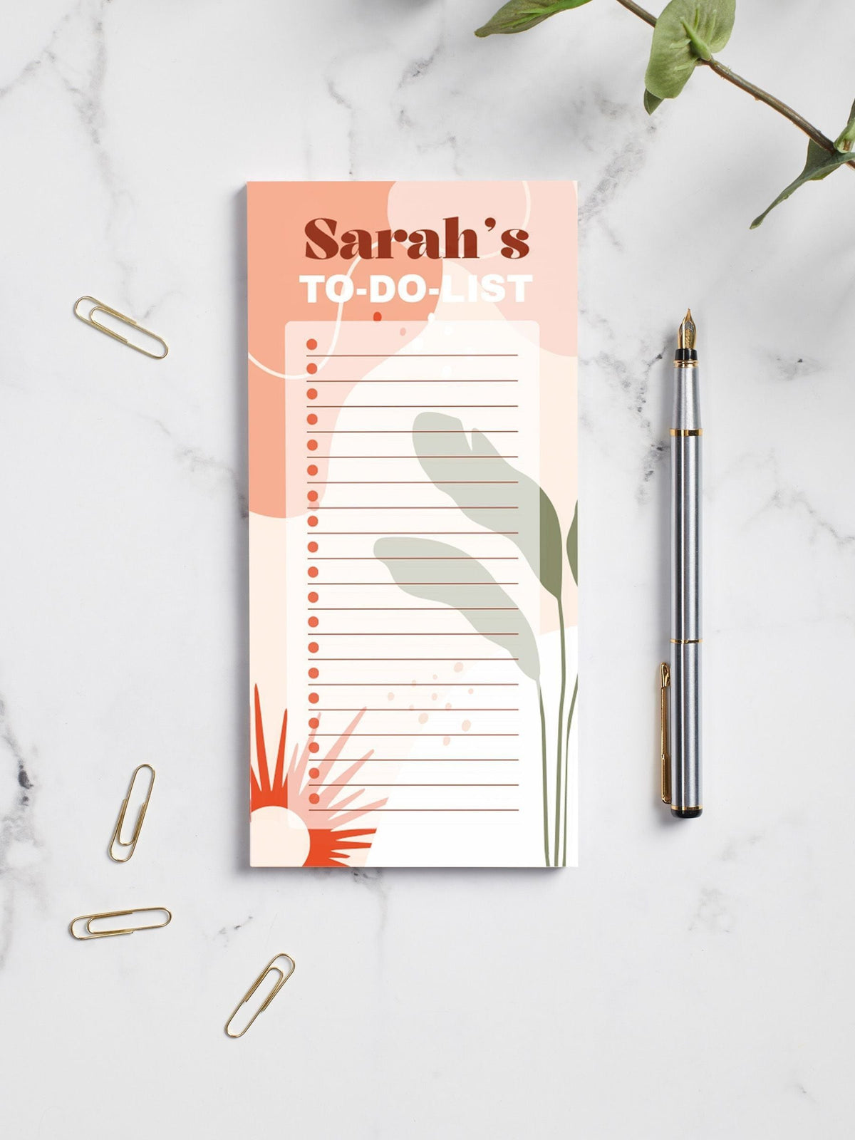Oakdene personalised to-do list pad 10x21cm, UK version