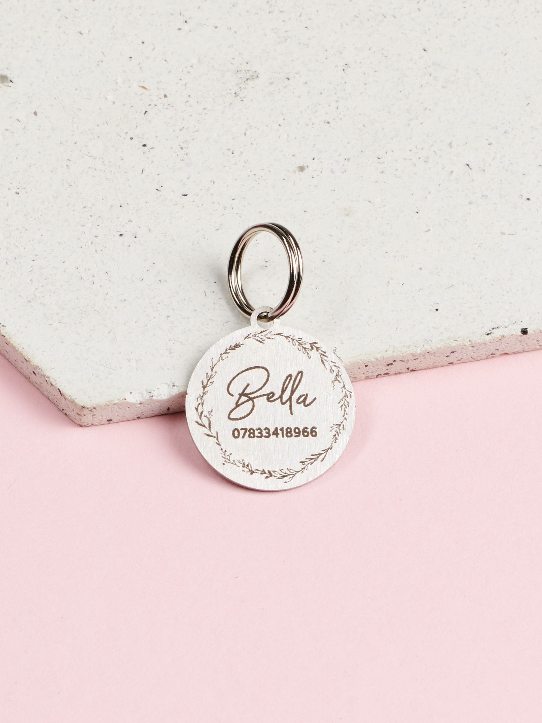 Oakdene personalised cat tag 2.3cm, UK version