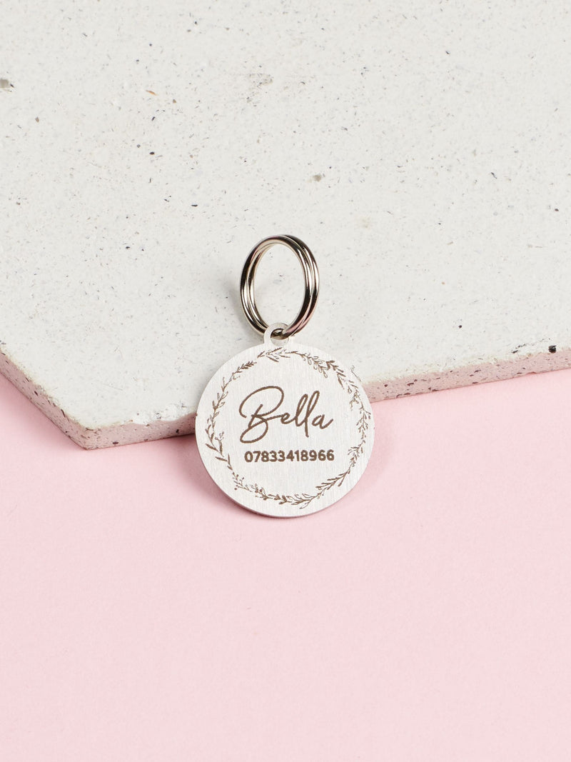 Oakdene personalised cat tag 2.3cm, UK version