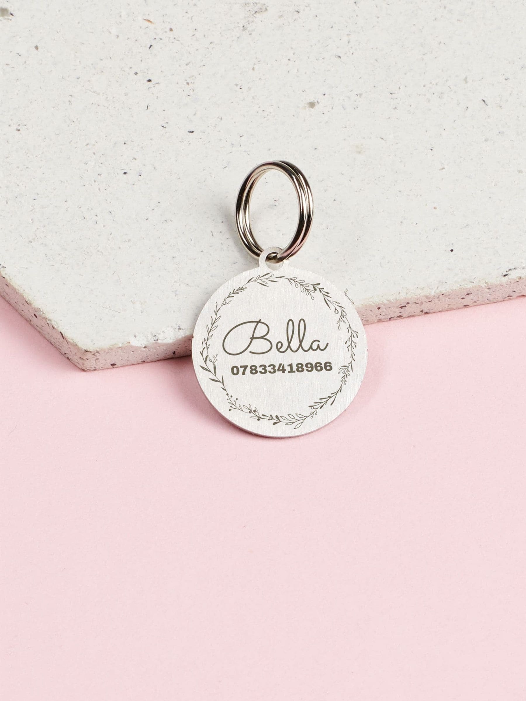 Oakdene personalised cat tag 2.3cm, UK version