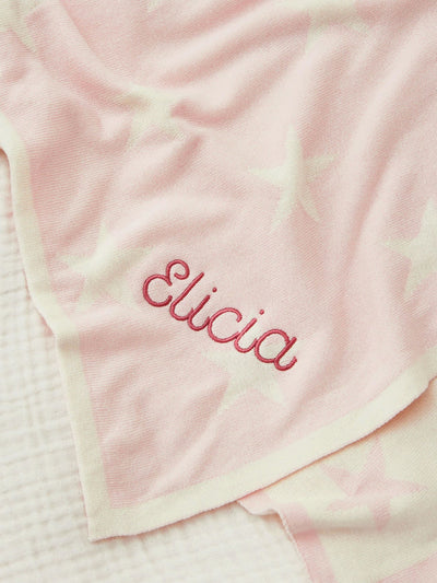Next My 1st Years Personalised 100% Cotton Star Intarsia Blanket 70cm x 90cm- Buy online at McGrocer