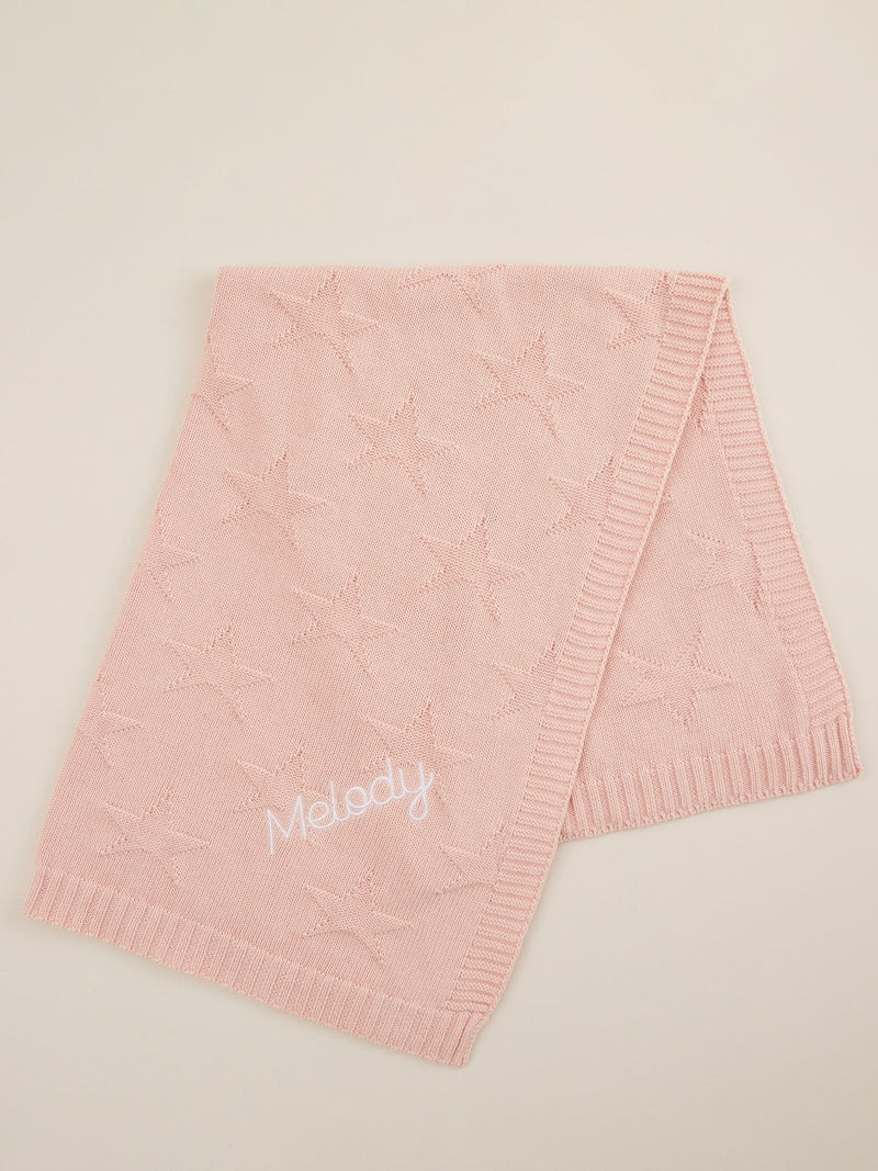 My 1st Years star jacquard blanket personalised 70x90cm, UK version