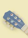 My 1st Years personalised blue wooden guitar 54cm, imported from the UK
