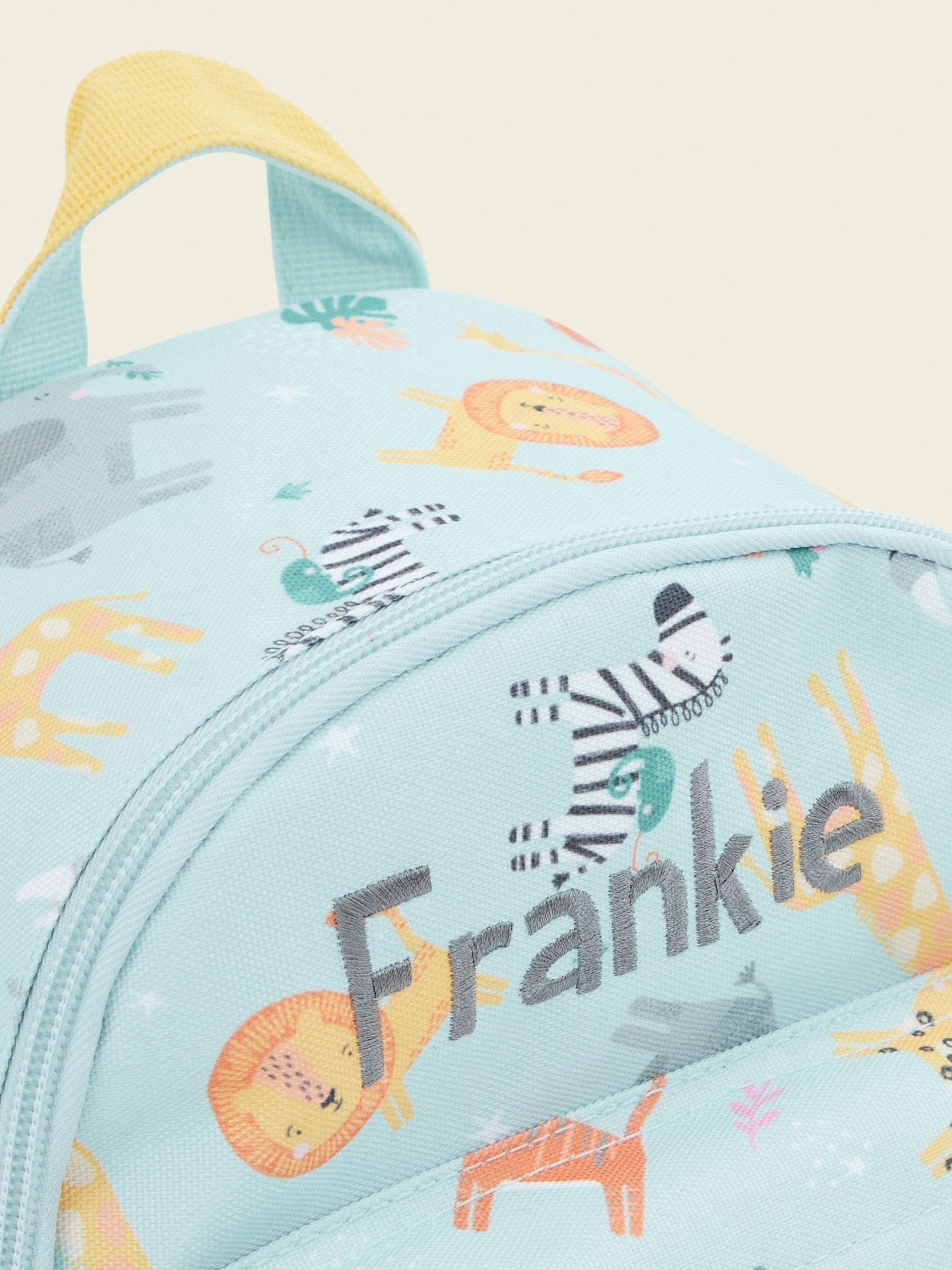 My 1st Years personalised mini safari backpack, imported from the UK