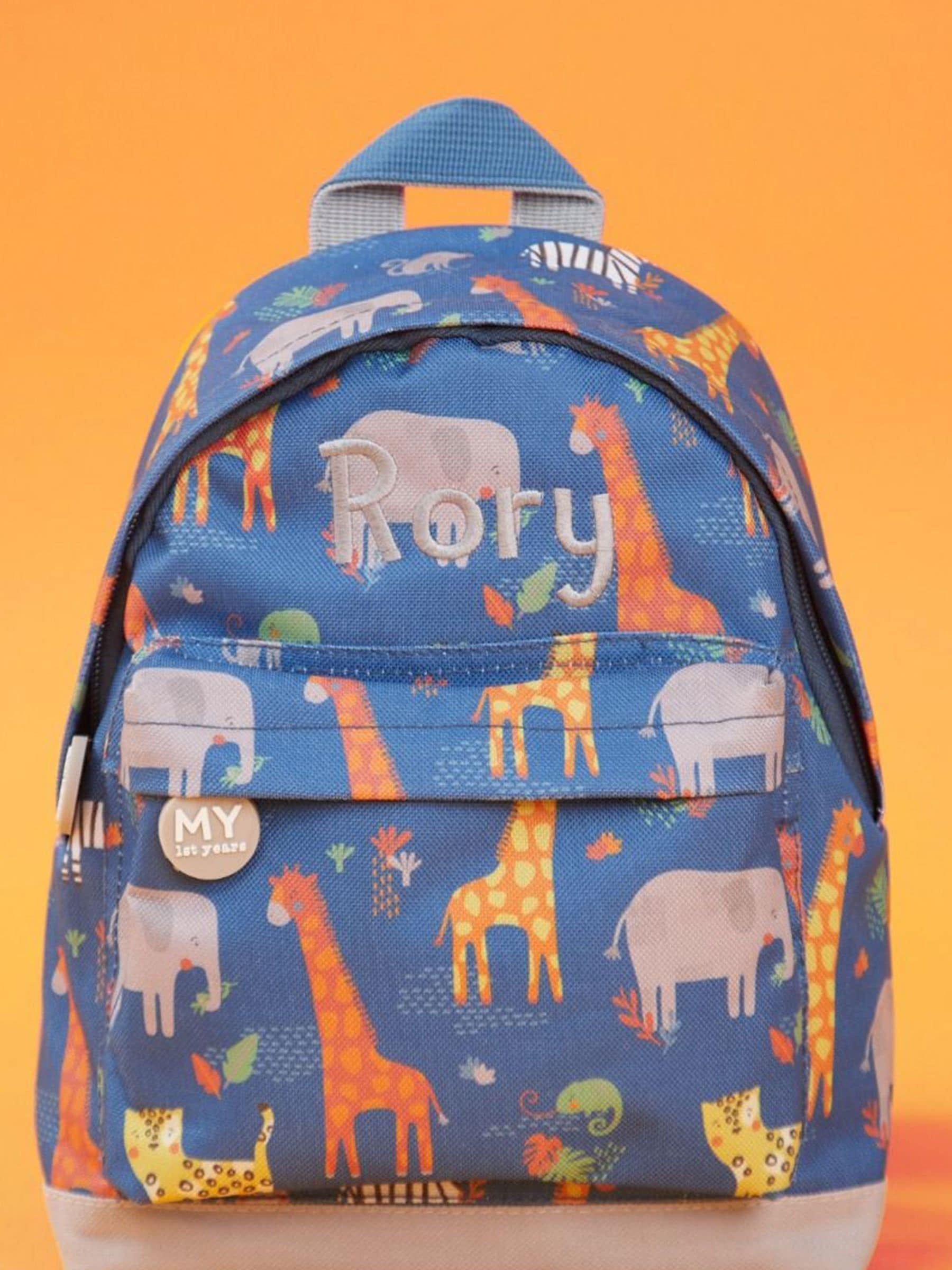 My 1st Years personalised safari print mini backpack, UK version