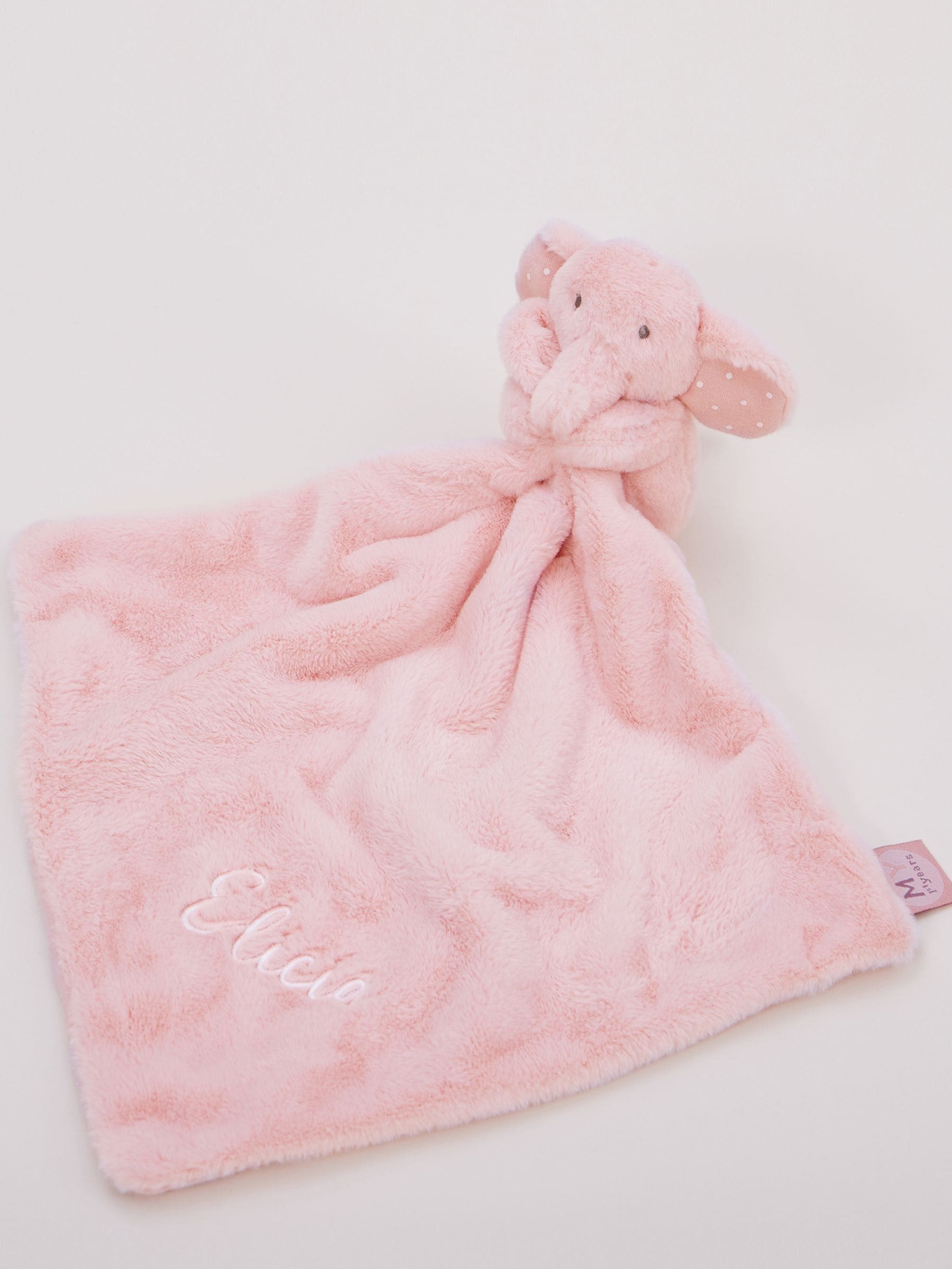 My 1st Years personalised pink elephant comforter 25cm, imported from the UK