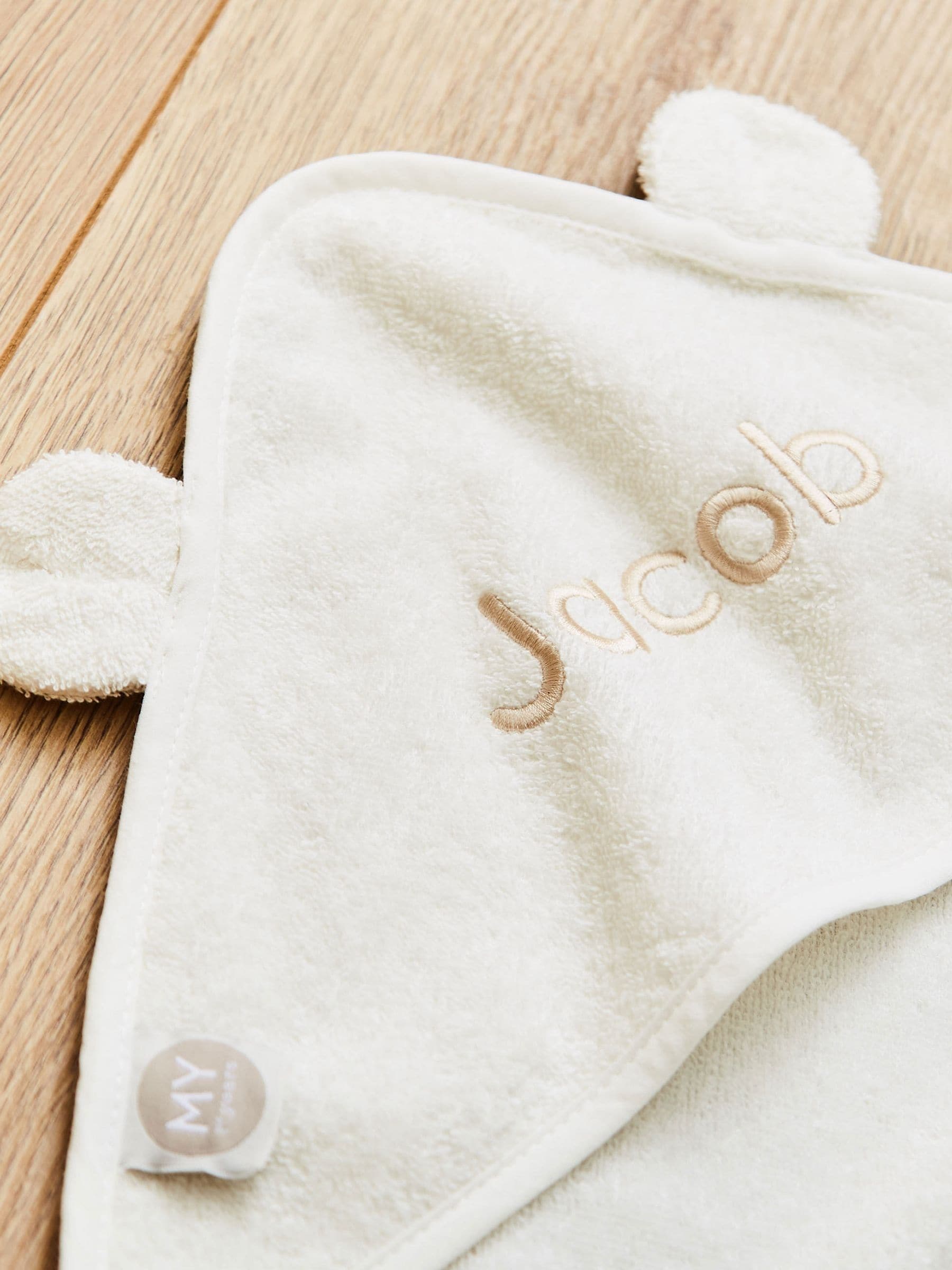 My 1st Years personalised small hooded towel, imported from the UK