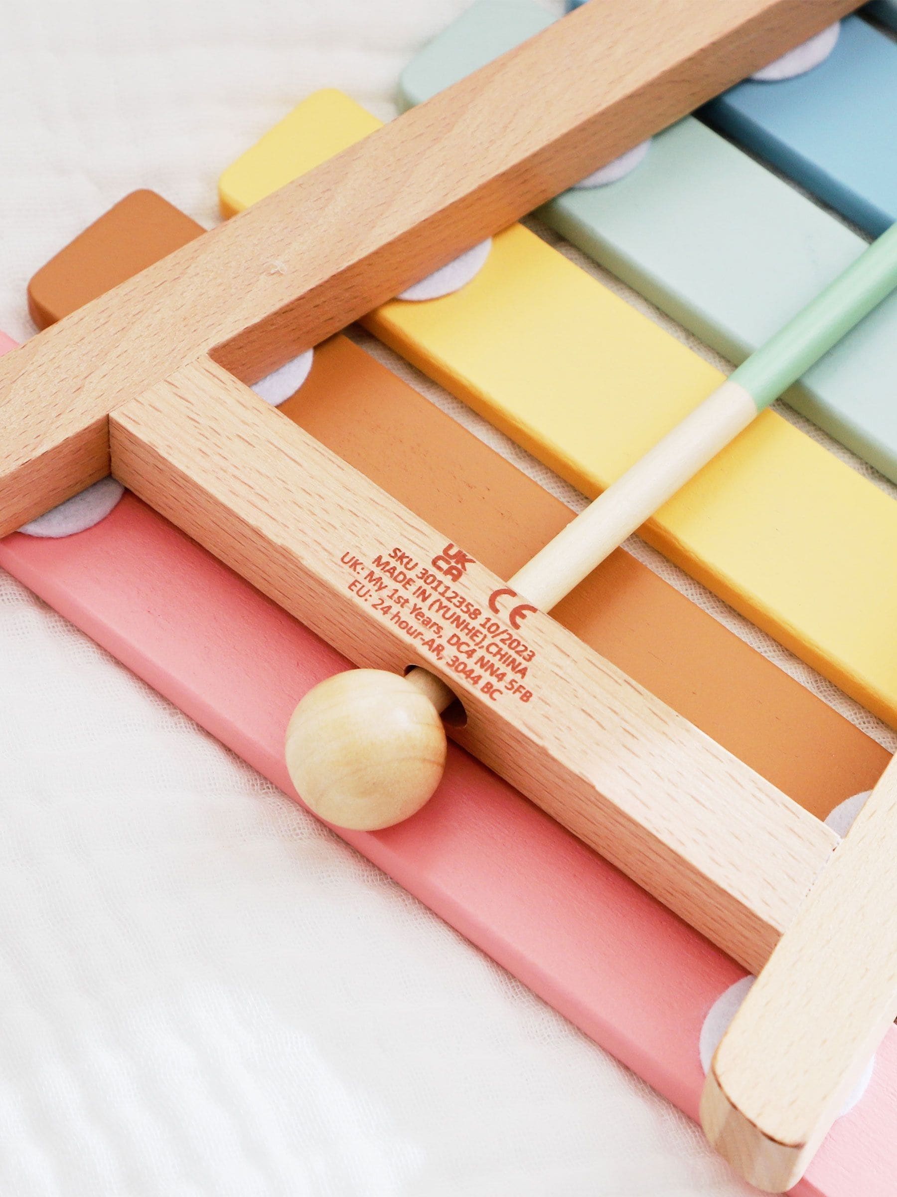 My 1st Years colourful wooden xylophone toy - British product