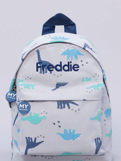 Next My 1st Years Personalised Dinosaur Print Mini Backpack- Buy online at McGrocer