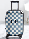 Koko Blossom checkerboard suitcase personalised with initials, UK version