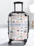 Koko Blossom personalised rainbow suitcase, imported from the UK