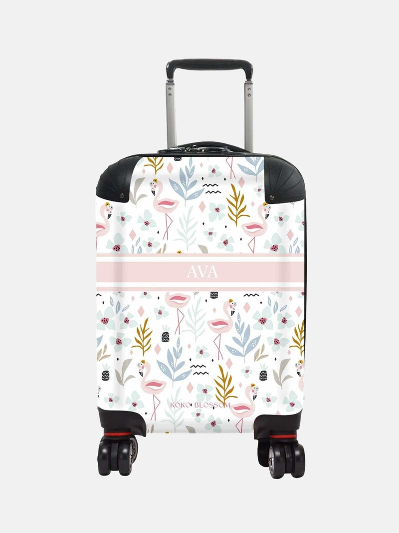 Koko Blossom personalised dinosaur suitcase with TSA locks, imported from the UK