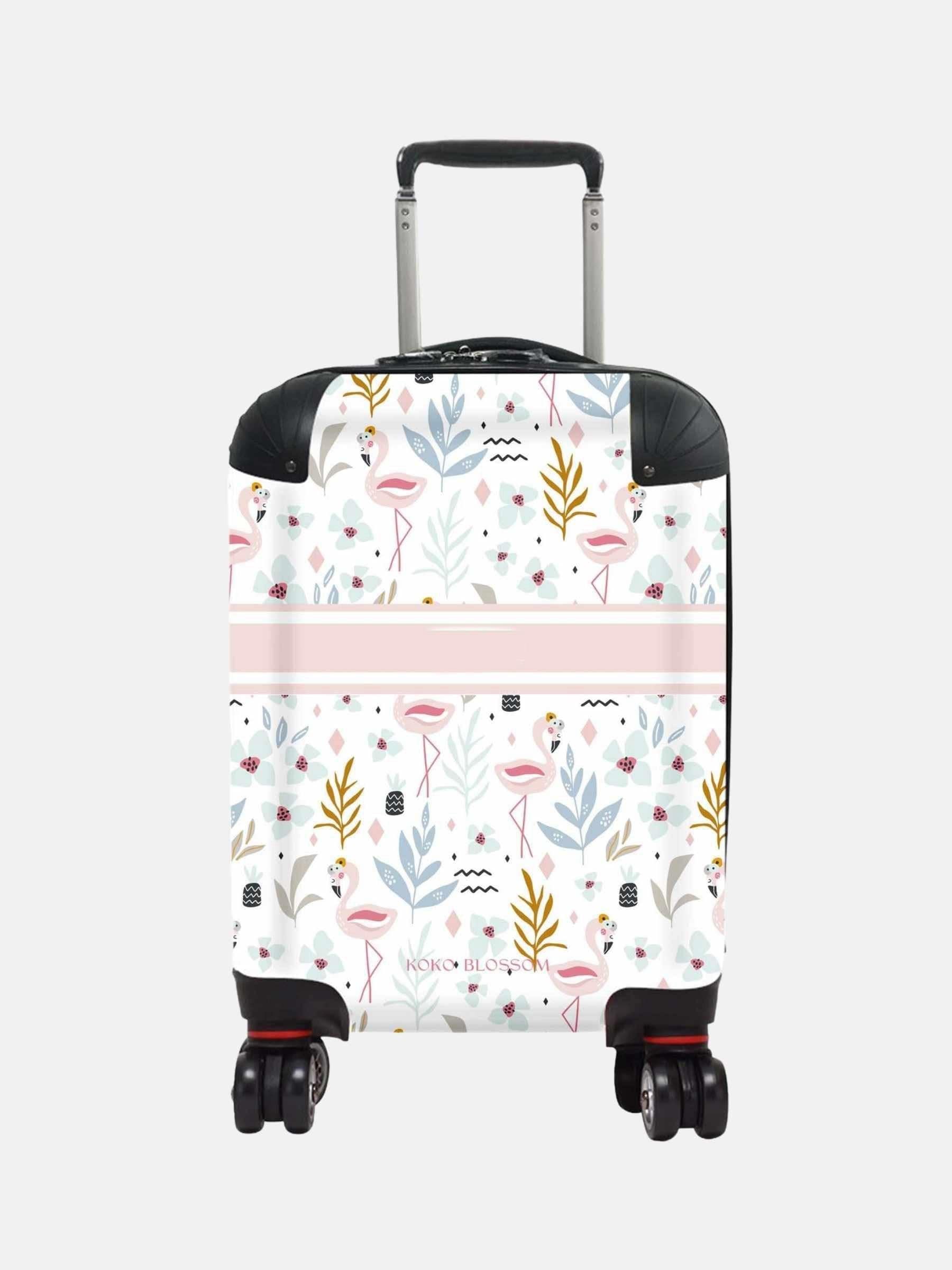 Koko Blossom personalised dinosaur suitcase with TSA locks, imported from the UK