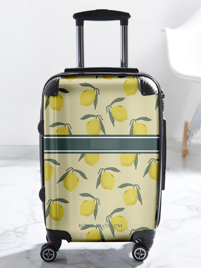 Koko Blossom personalised Sicilian Lemon suitcase, imported from the UK
