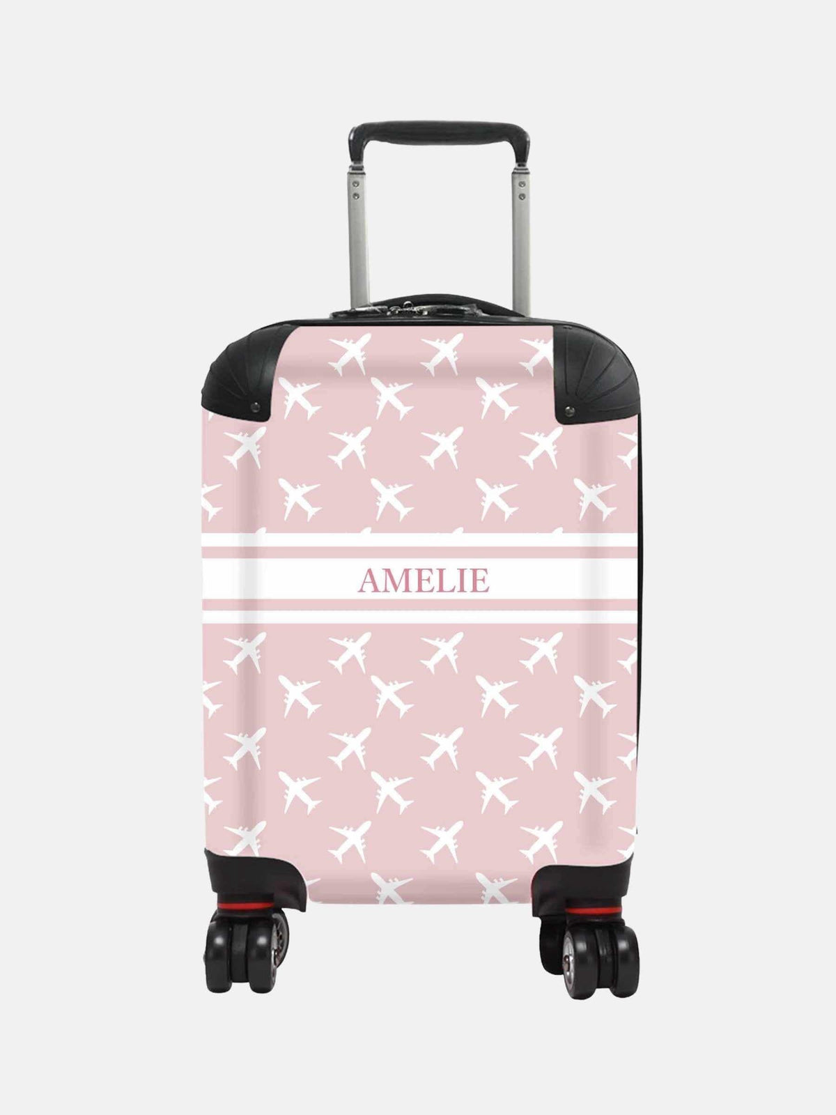 Koko Blossom pink personalised aeroplane suitcase for kids - British product