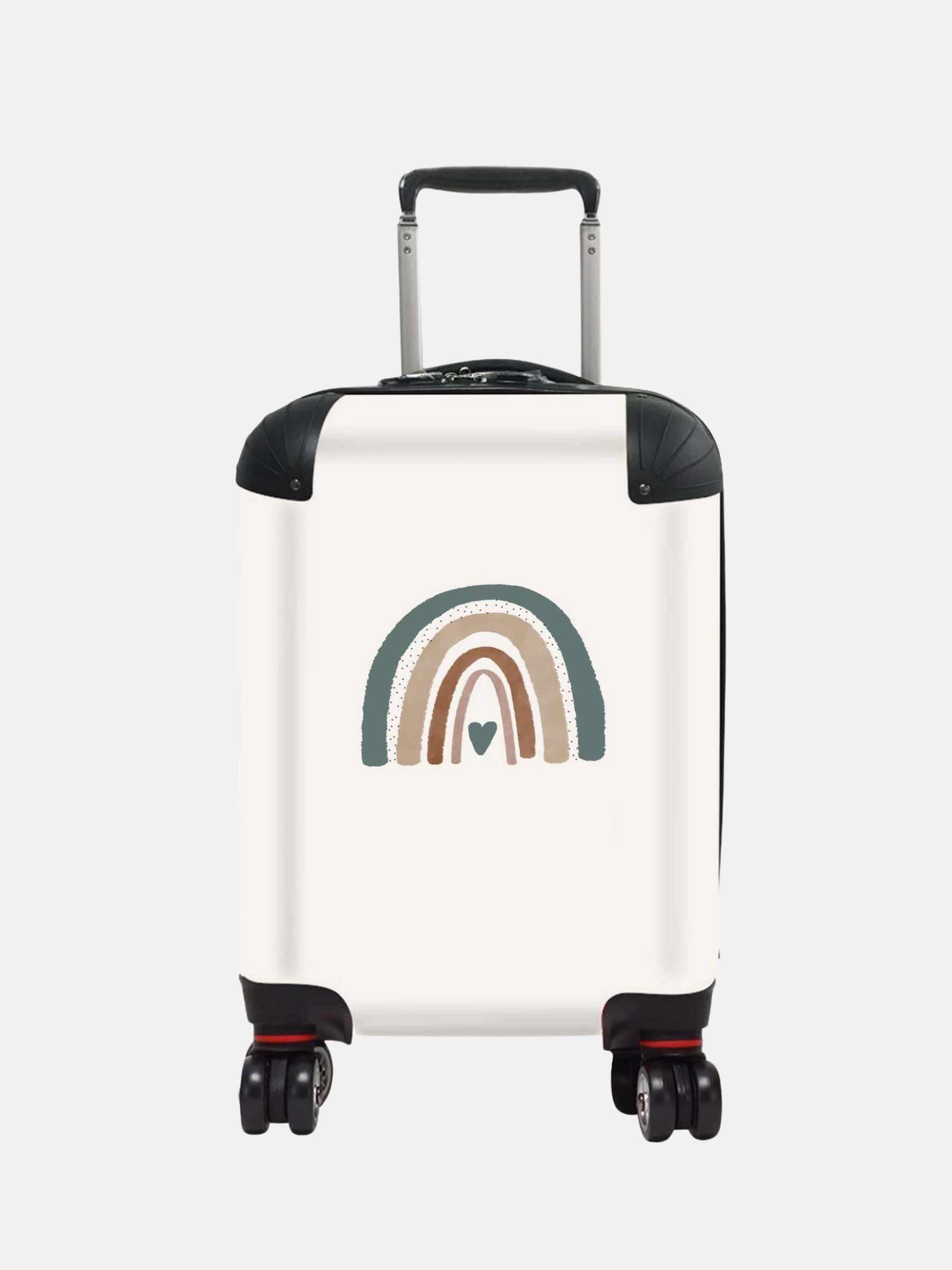 Koko Blossom personalised rainbow suitcase with custom name (British brand)