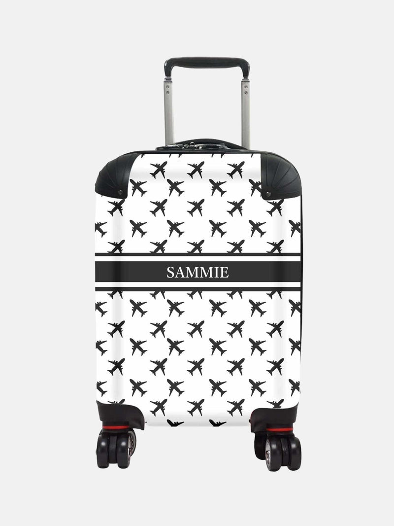 Koko Blossom personalised aeroplane suitcase with multiple size options - British product
