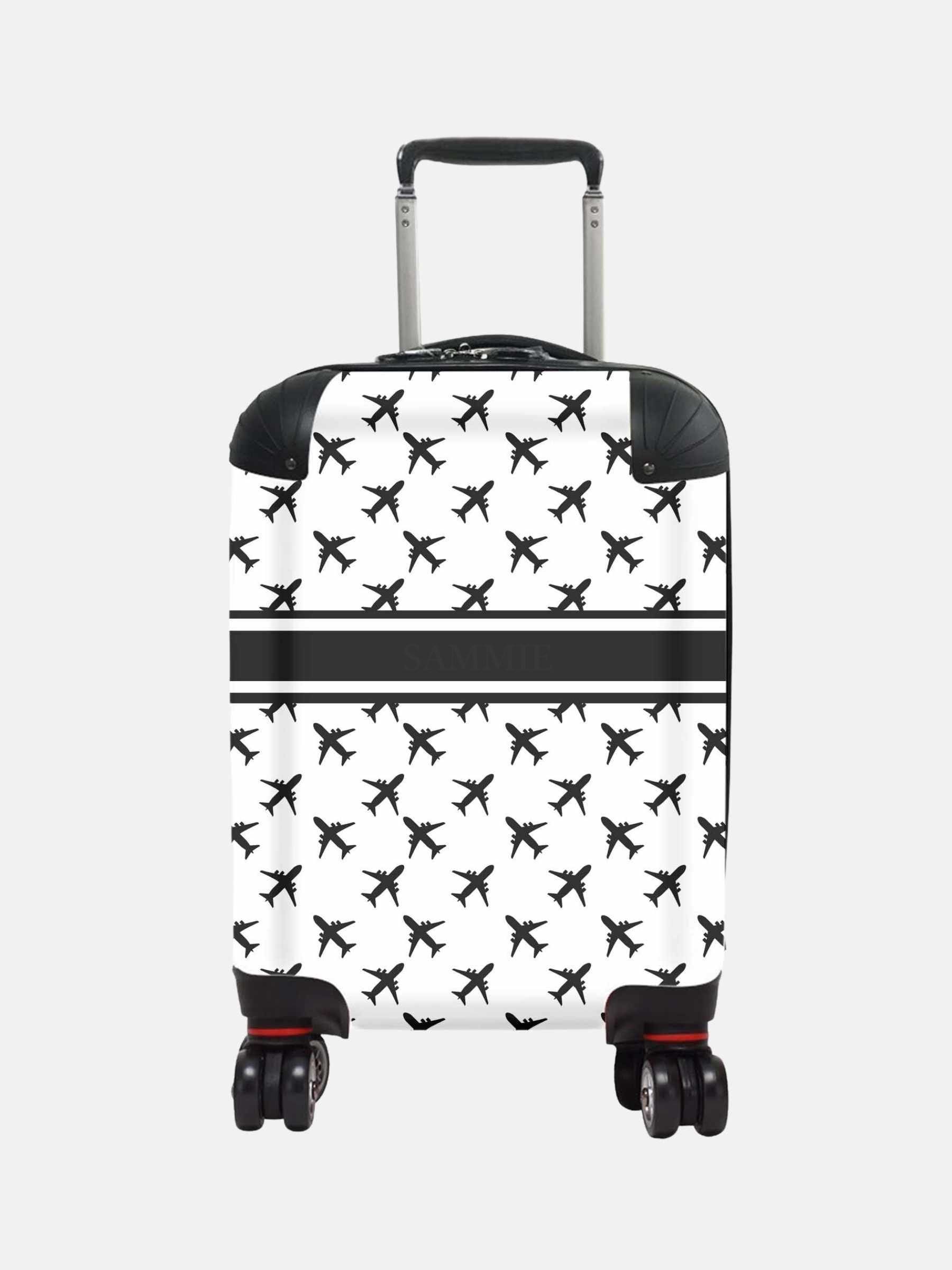 Koko Blossom personalised aeroplane suitcase with multiple size options - British product