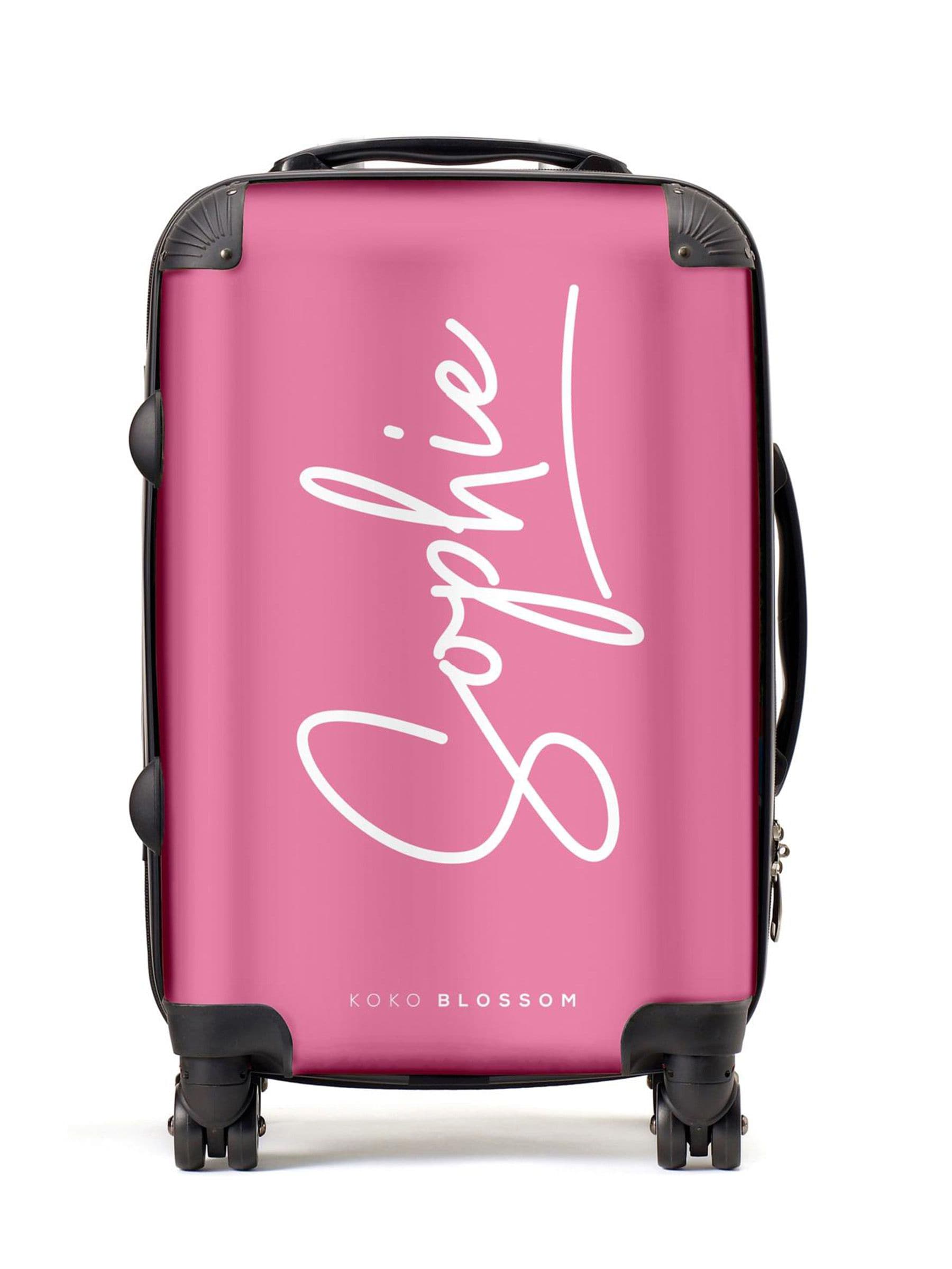 Koko Blossom personalised suitcase hot pink - British product