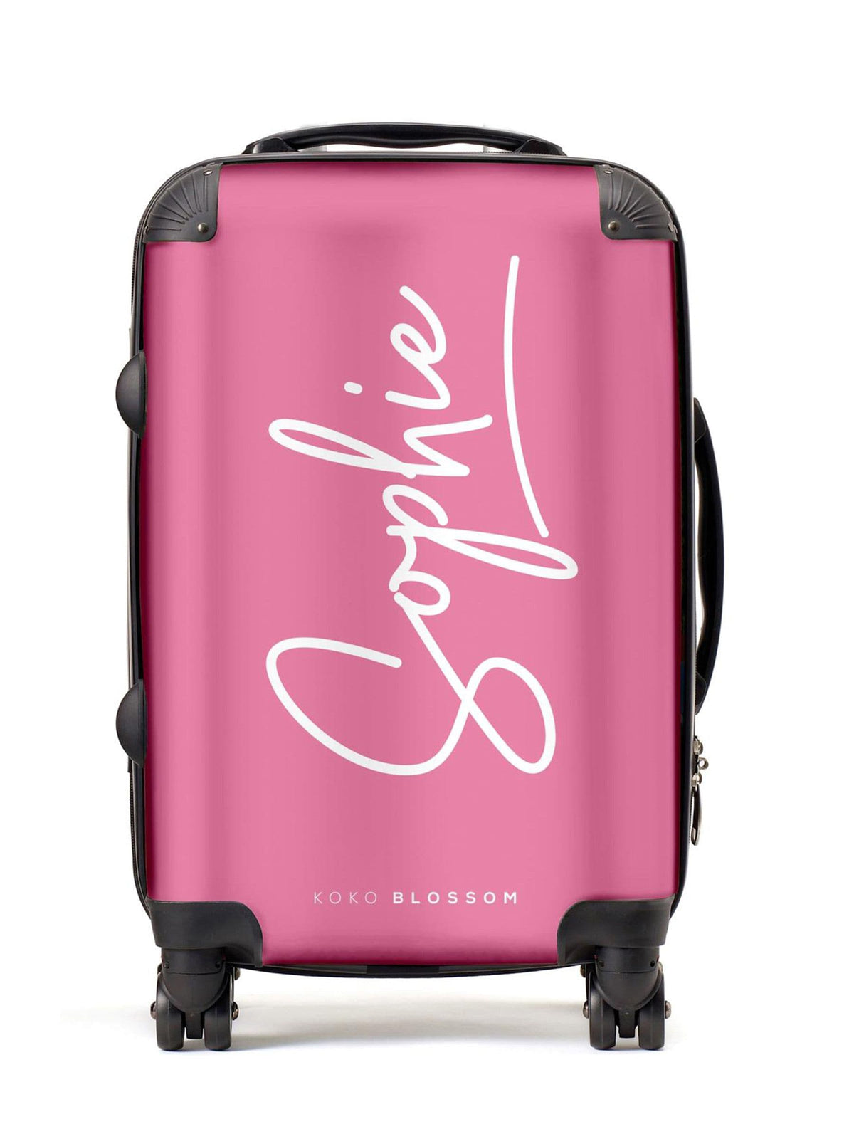 Koko Blossom personalised suitcase hot pink - British product