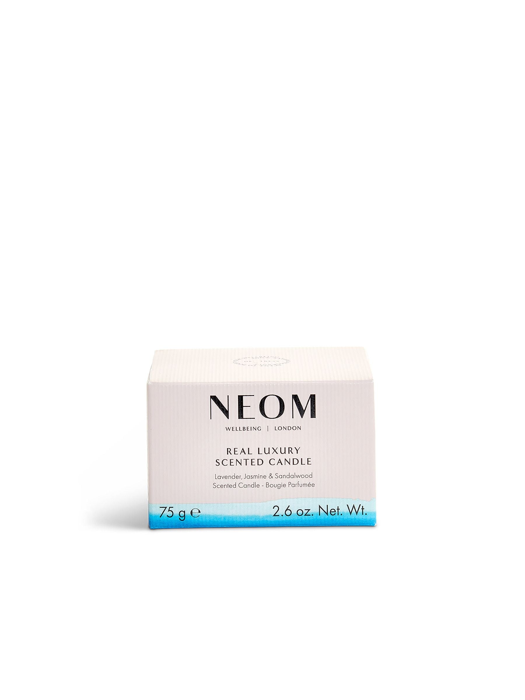 Neom Real Luxury scented travel candle, UK version