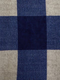 Bedlam Cosy Theo blue gingham plush duvet cover set - British product