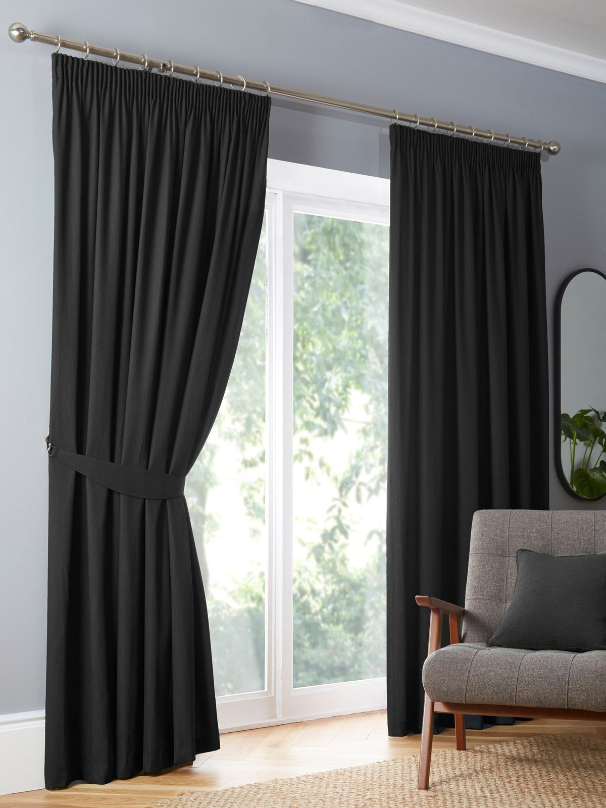 Fusion Dijon blackout curtains 229x183cm, UK version