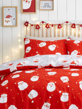 Fusion Red Happy Santa Christmas duvet cover set - British product