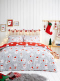 Fusion Red Happy Santa Easycare Christmas Duvet Cover Set