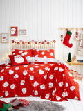 Fusion Red Happy Santa Christmas duvet cover set - British product