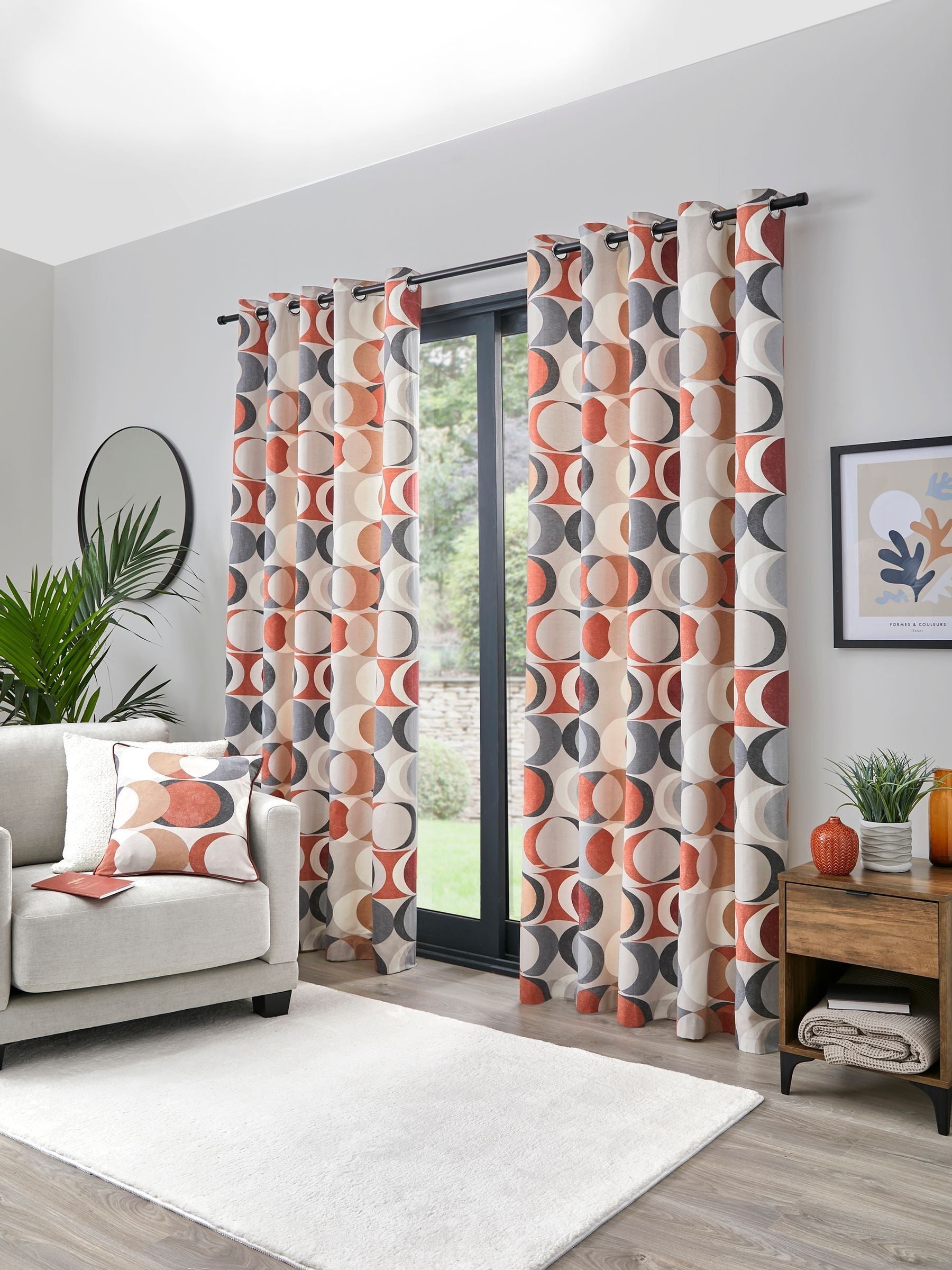 Fusion Spice Sander Pair of Eyelet Curtains